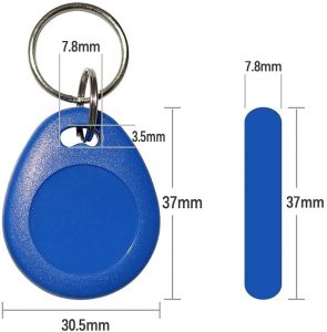 blue rfid keychain